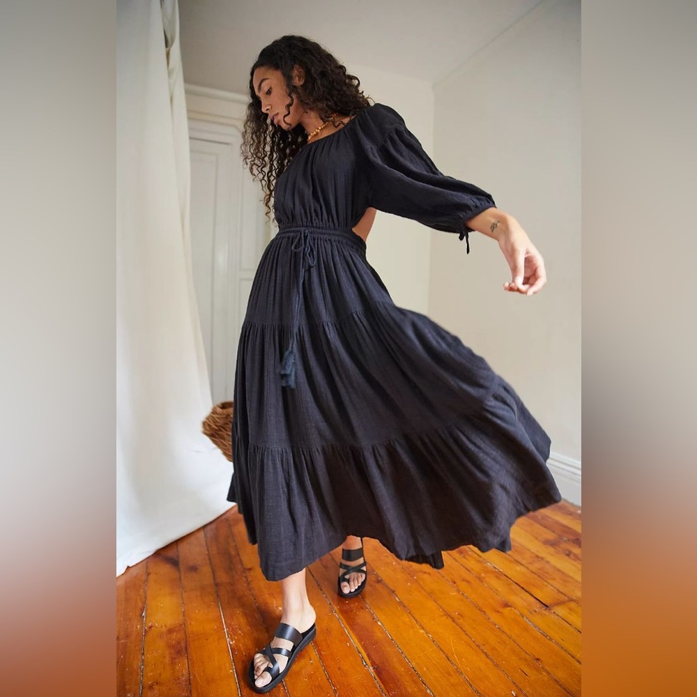 Free people Ibiza maxi dress black size extra small XS